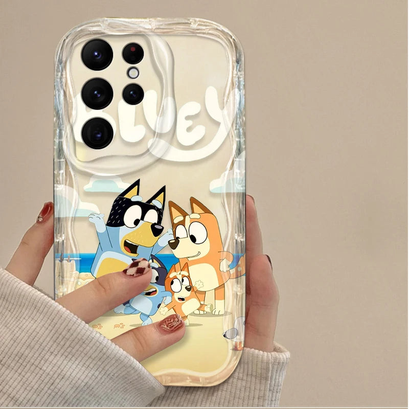 Blueys Cartoon Clear Soft Phone Case For iPhone