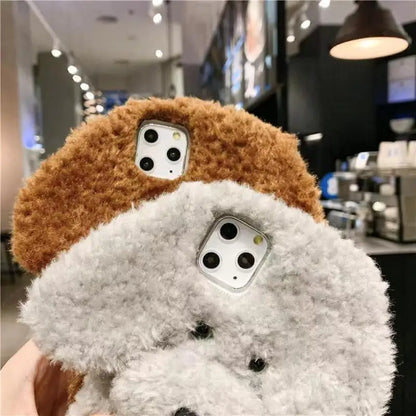 3D Teddy Dog Fluffy Phone Case