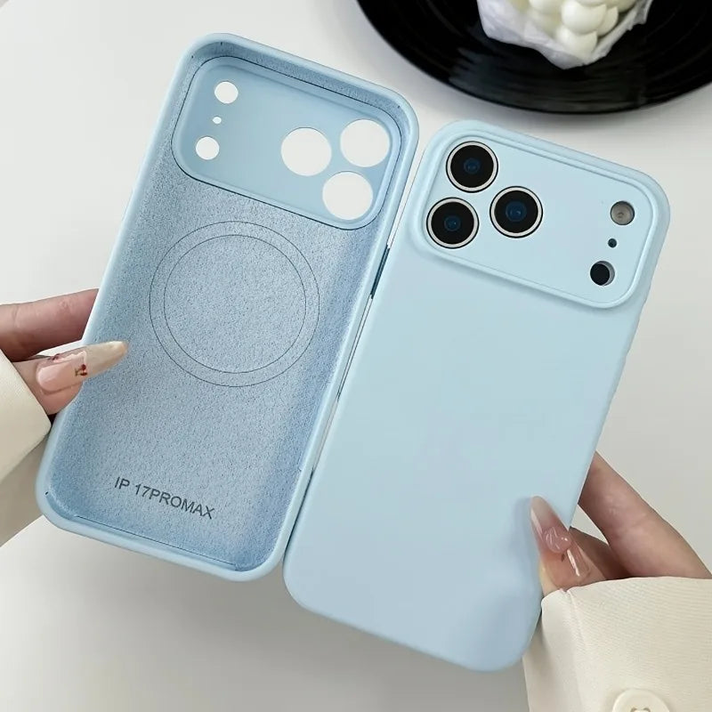 For Magsafe Original Liquid Soft Silicone Phone Case For iPhone Magnetic Wireless Cases Cover