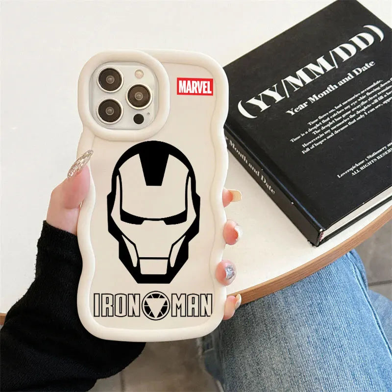 Spiderman Ironman Logo Marvel Candy Color Phone Case For iPhone