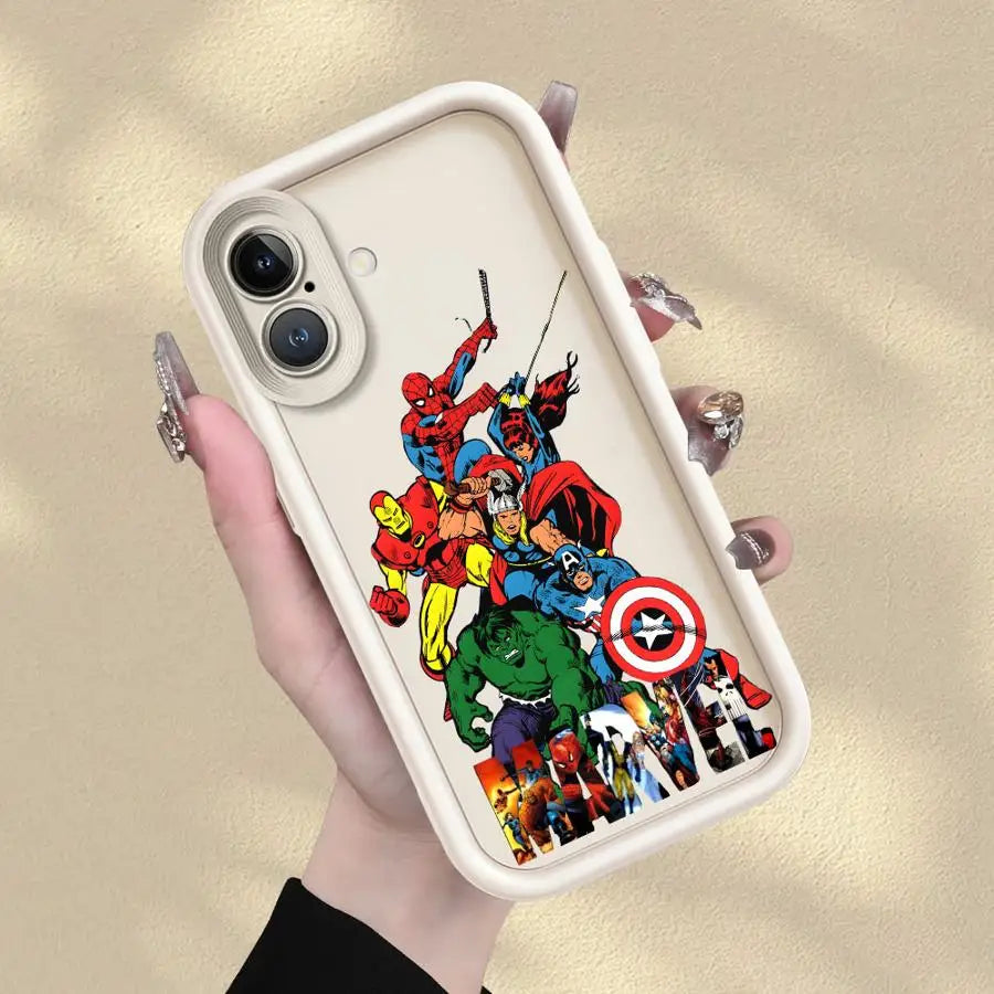 Case For iPhone Soft Shell Marvel Spider Man And Hulk