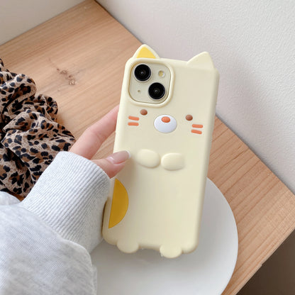 Kawaii Cartoon Sumikko Gurashi Cat Case Soft Silicone Cover For iPhone