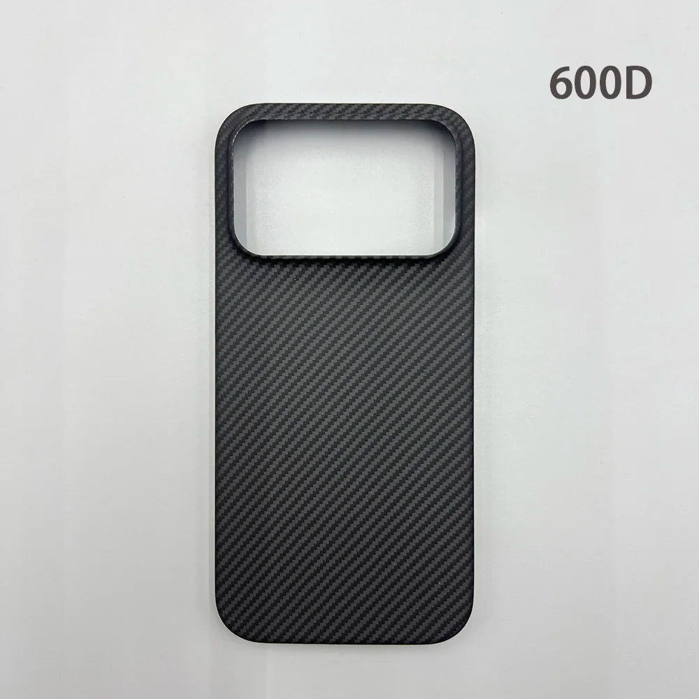 Carbon Fiber Kevlar Aramid Fiber Hard Shell Lightweight Business Black Protective Cover For iPhone