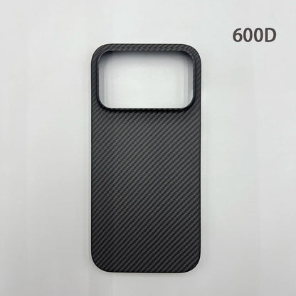 Carbon Fiber Kevlar Aramid Fiber Hard Shell Lightweight Business Black Protective Cover For iPhone