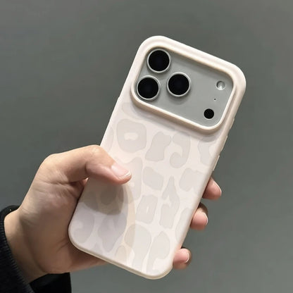 Leopard Pattern Liquid Silicone Case For iPhone