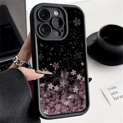 Gradient Cherry Blossom Phone Case for iPhone Soft Cover