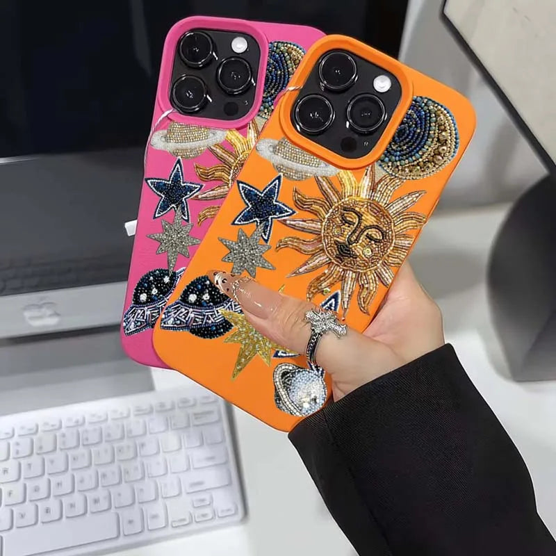 Luxury Lichee Space Mosaic iPhone Case