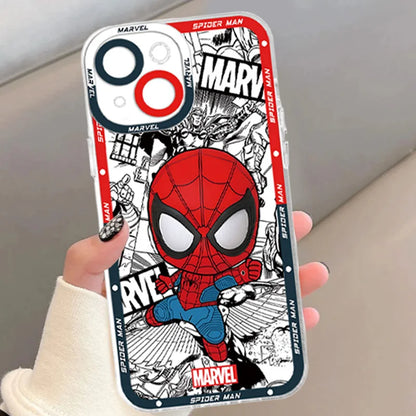 Marvel Spider Man Superhero Comic Style Phone Case For iPhone