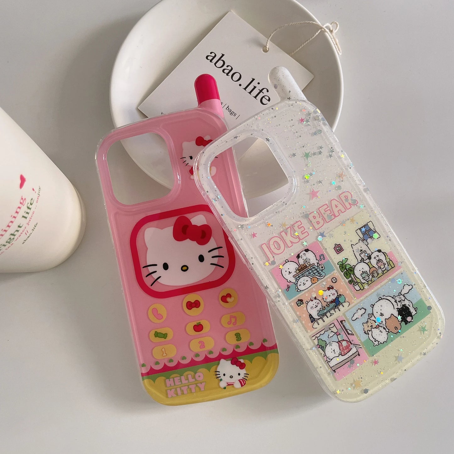 Kitty Self-Mocking Bear Phone Compatible Phone Case