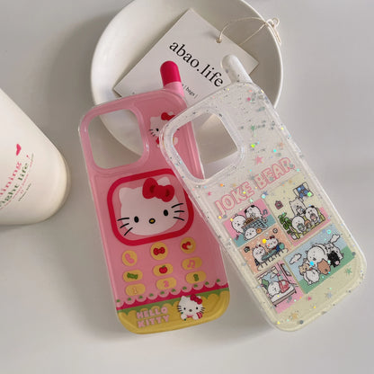 Kitty Self-Mocking Bear Phone Compatible Phone Case