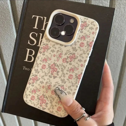Vintage Retro Floral Phone Case For iPhone , Flower Pattern Soft Protective Cover