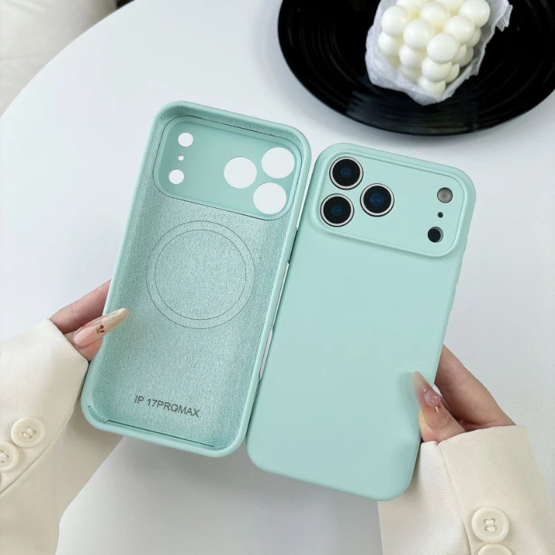 For Magsafe Original Liquid Soft Silicone Phone Case For iPhone Magnetic Wireless Cases Cover