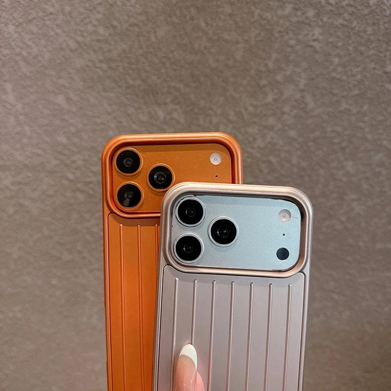 Luxury Striped Luggage Texture Phone Case For iPhone