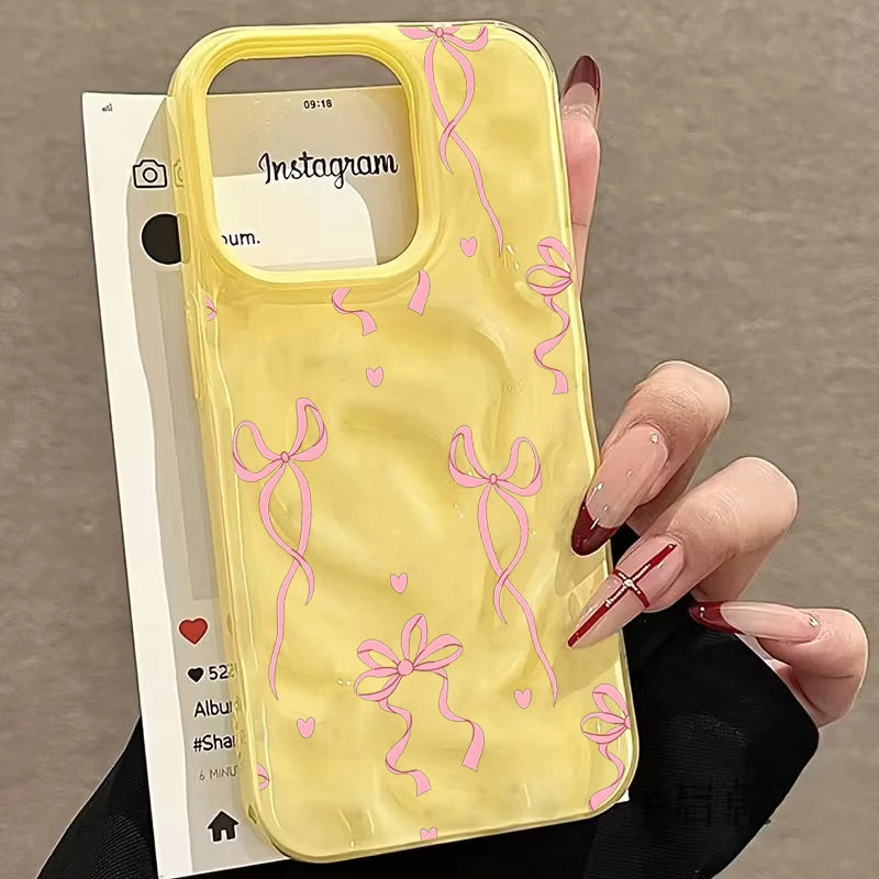 Bow Luxury Cute Candy Color Phone Case For iPhone