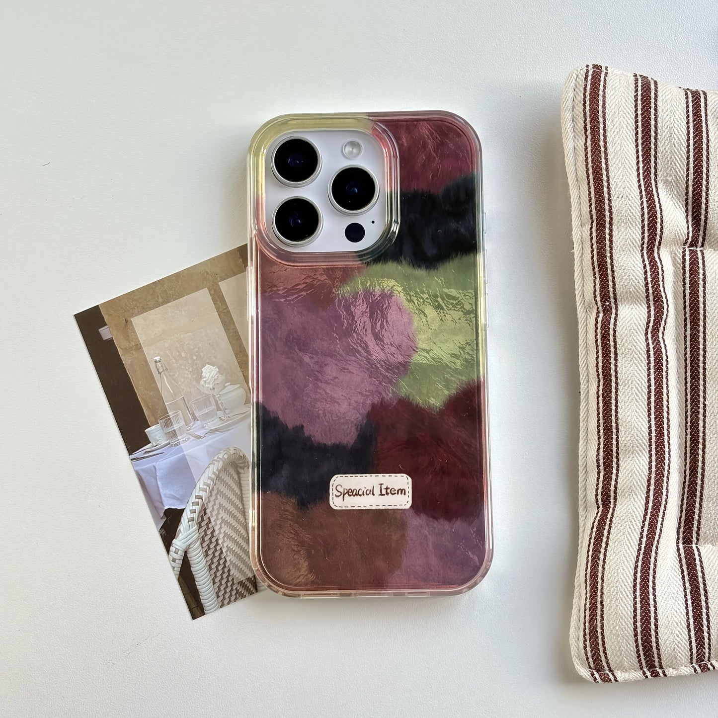 High Quality Exquisite Multiple Colors Velour Heart Pattern Case For iPhone