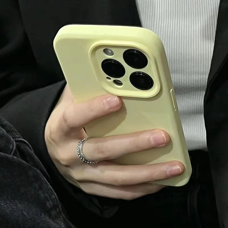 Liquid Silicone Phone Case For iPhone Cases For iPhone Camera Lens Protection Cover